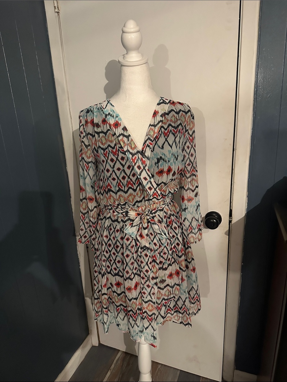 Robert Louis Multicolor Geometric  Dress. Wide Small.